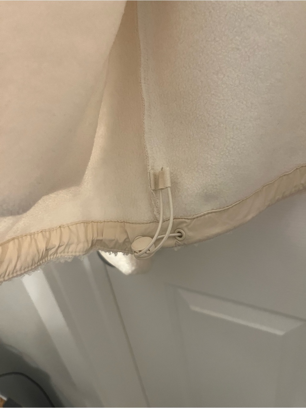 Cream Sherpa Zip-Front Teddy Jacket with Patch Pockets - Picture 9 of 10